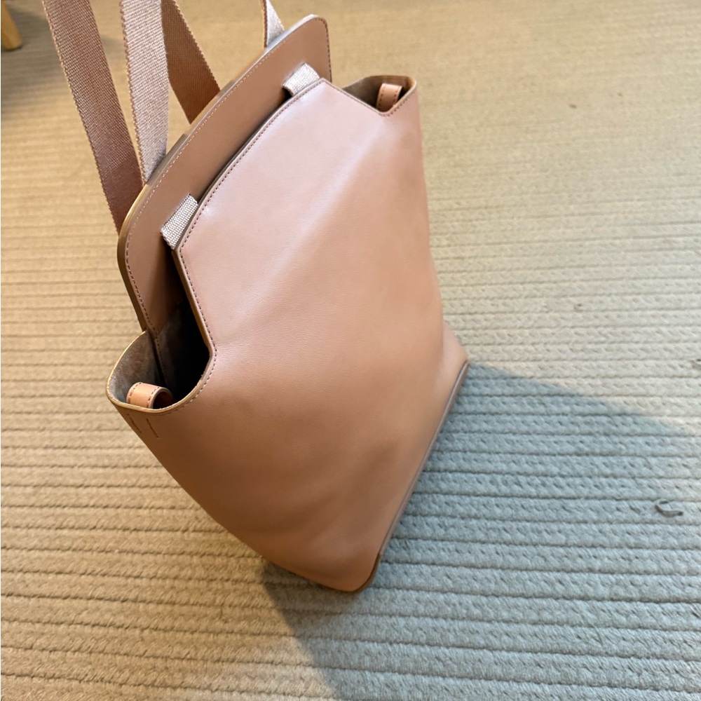 The Row Tan Backpack with Minimalist Design